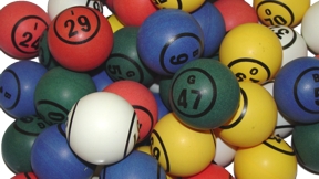 Multi-Color Double Number Bingo Ball Set Bingo balls, balls, colored