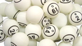 White Single Number Bingo Ball Set bingo balls, single sided bingo balls, ping pong balls