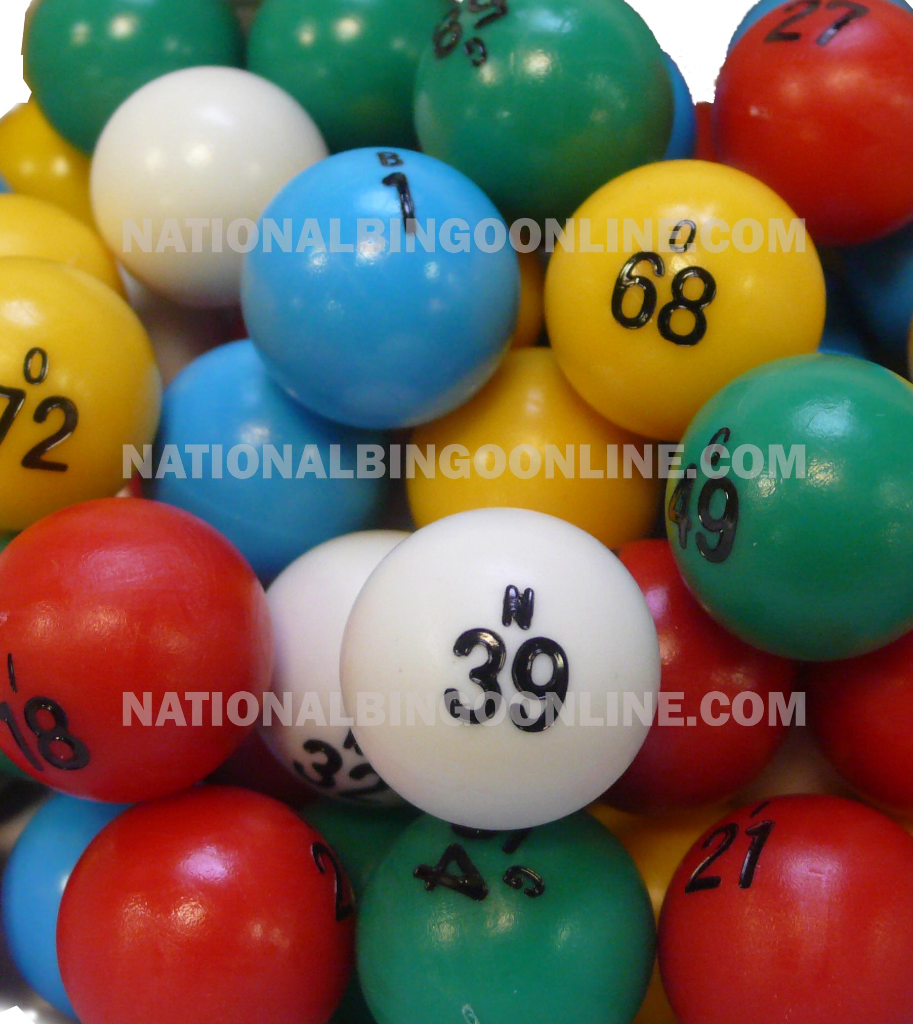 Multi-color Small Bingo Ball Set Bingo balls, balls, colored, multicolor